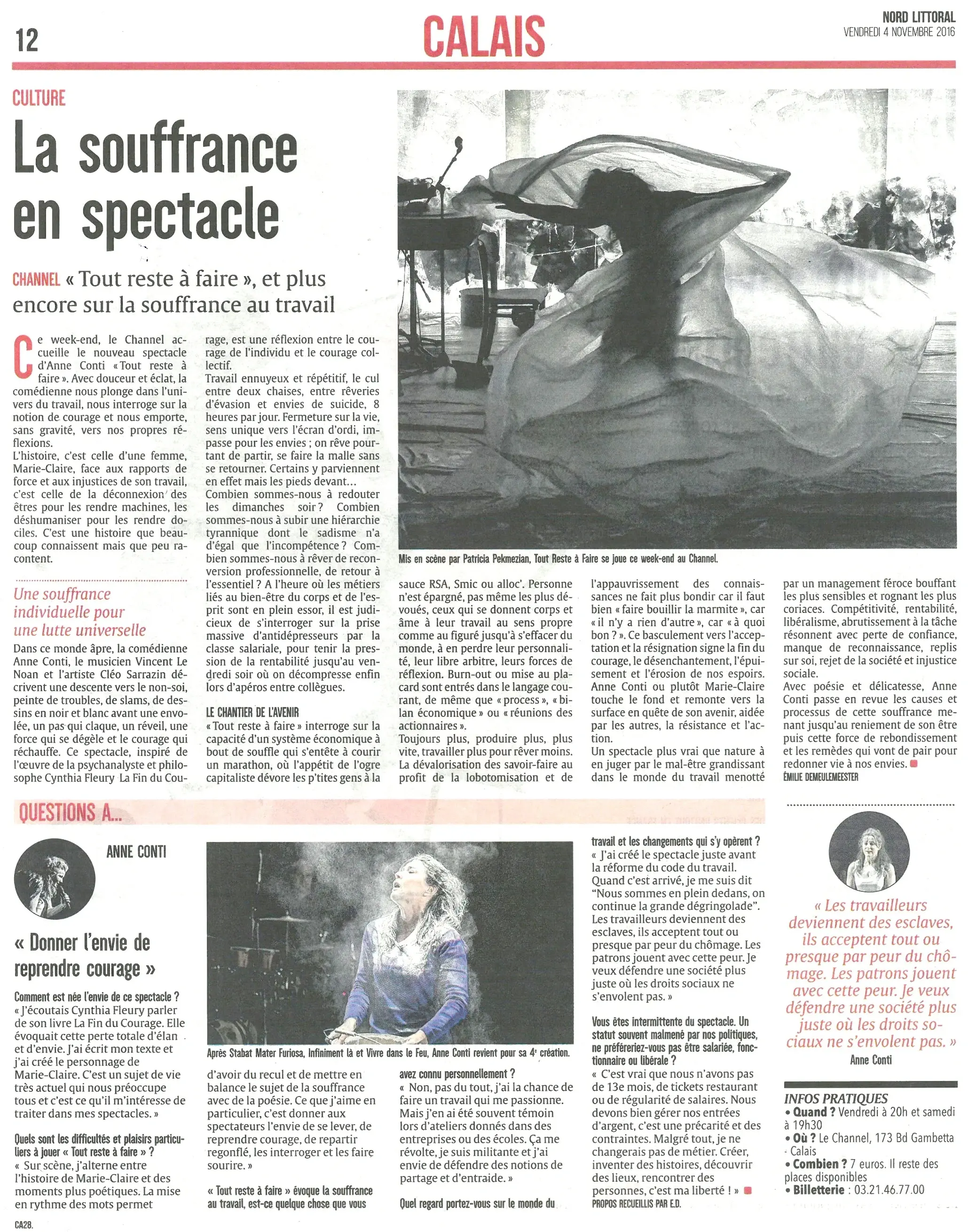 Article de presse : Nord Littoral - 6 Novembre 2016