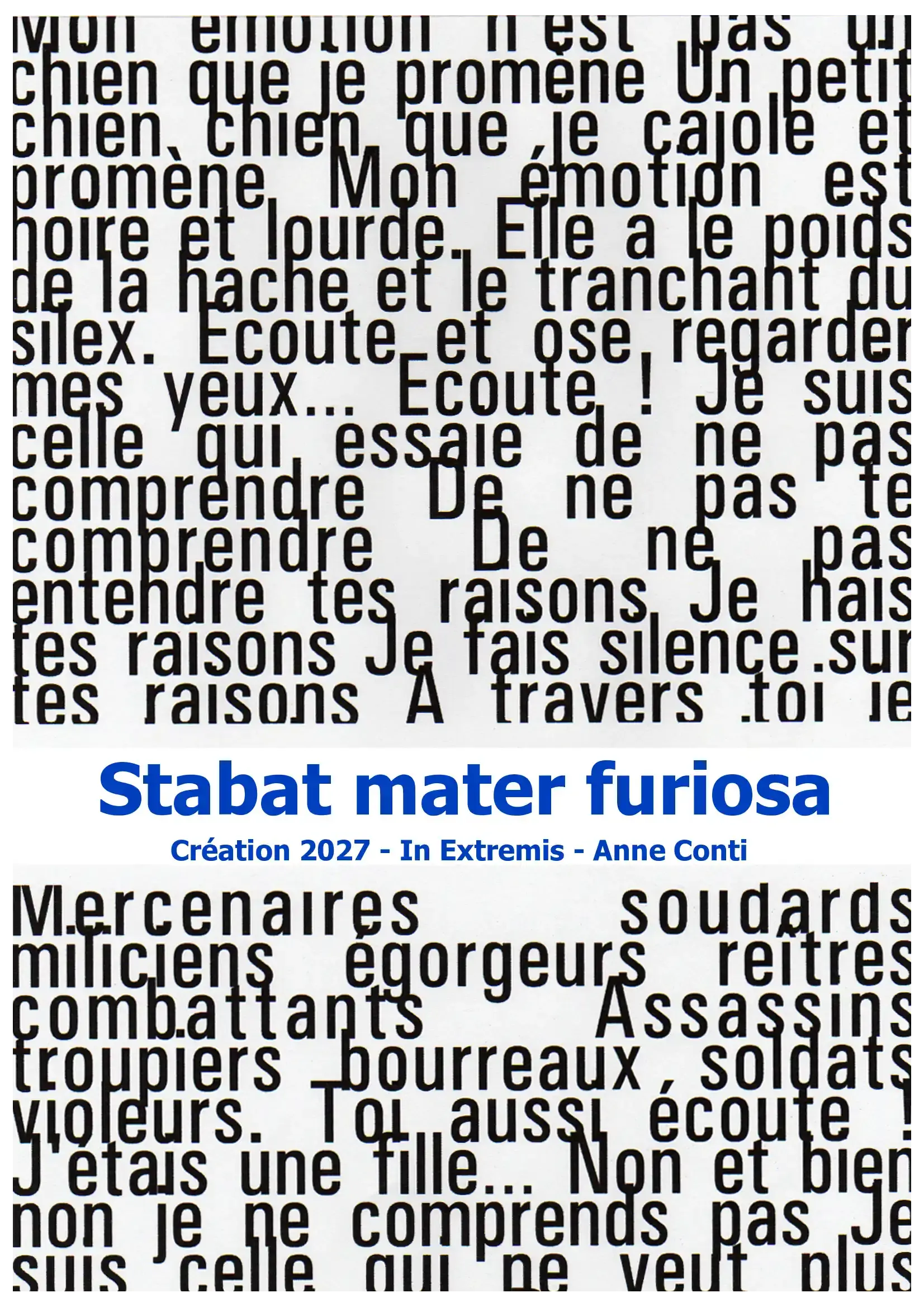 Affiche du spectacle Stabat Mater Furiosa